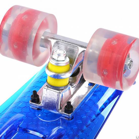 Penny Board Maronad Retro Transparent Light Up Wheels 22,Albastru Penny Board Maronad Retro Transparent Light Up Wheels 22,Albastru
