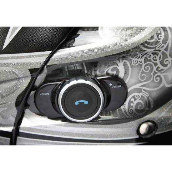Casca motocicleta cu Bluetooth WORKER V210, Skull graphics