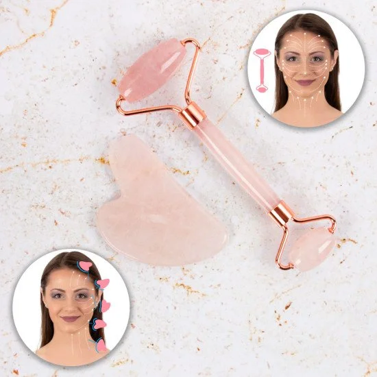 Set role pentru masaj si tehnica Gua Sha inSPORTline Rosado