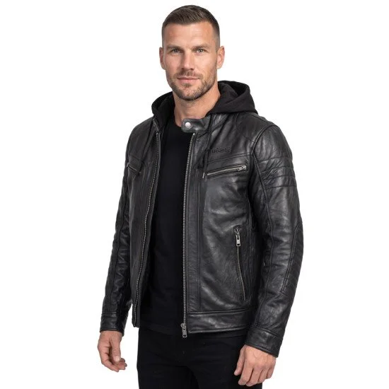 Geaca din piele pentru motociclete W-TEC Murayo II - Negru