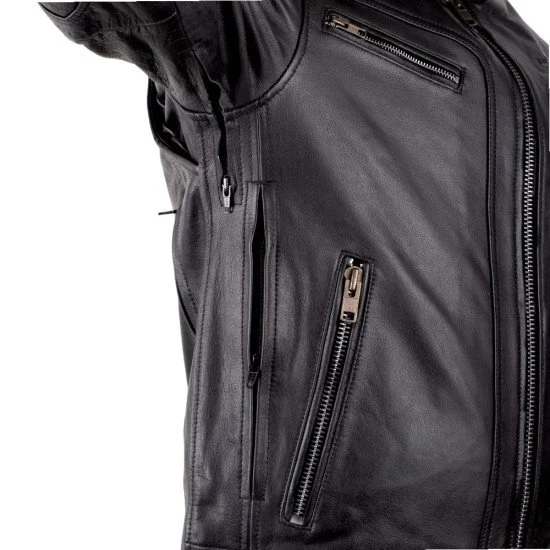 Geaca din piele pentru motociclete W-TEC Murayo II - Negru