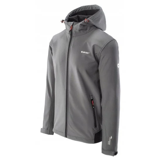 Geacă softshell HI-TEC Noxon pentru bărbați - Gri-Negru