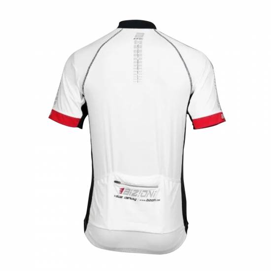 Tricou ciclism cu fermoar intreg BIZIONI MD21, Alb Tricou ciclism cu fermoar intreg BIZIONI MD21, Alb