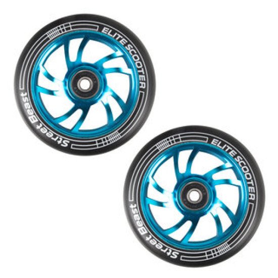 Roti de rezerva pentru trotineta STREET BEAST - 110 mm, Negru/Albastru Roti de rezerva pentru trotineta STREET BEAST - 110 mm, Negru/Albastru
