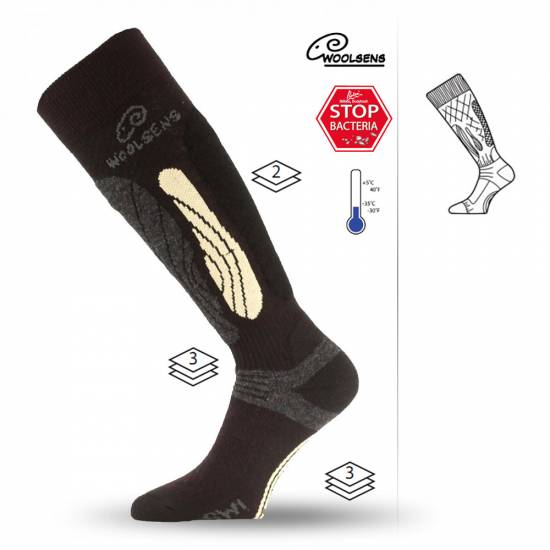 Sosete ski LASTING SWI, Galben Sosete ski LASTING SWI, Galben