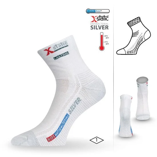 Sosete Termo sport trekking LASTING XOS, Alb