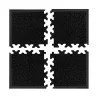 Set de piese de colt pentru podele modulare Simple, Negru