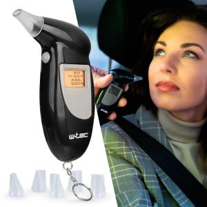 Etilotest digital W-TEC Beerster, Negru/Gri Etilotest digital W-TEC Beerster, Negru/Gri