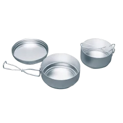 Vase din aluminiu pentru camping YATE Alu, 3 piese
