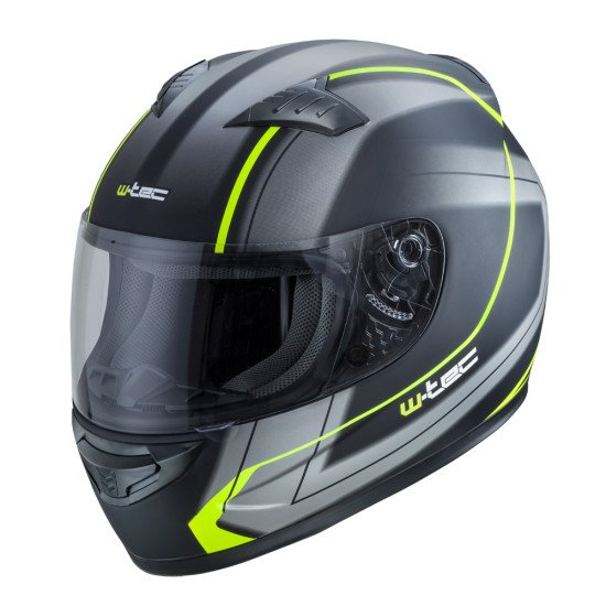 Casca moto W-TEC FS-805, Negru/Gri/Verde