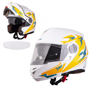 Casca moto W-TEC Vexamo PP Grafic cu Pinlock, Alb / grafica Casca moto W-TEC Vexamo PP Grafic cu Pinlock, Alb / grafica