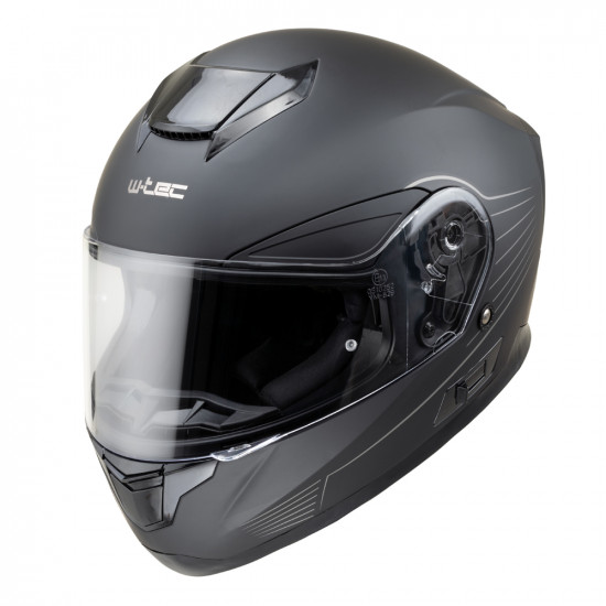 Casca moto W-TEC Yorkroad Solid, Negru/Gri-Mat