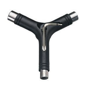 Cheie universala pentru skateboard WORKER, Negru Cheie universala pentru skateboard WORKER, Negru
