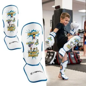 Protectii tibie copii inSPORTline Shinzox - Alb Protectii tibie copii inSPORTline Shinzox - Alb