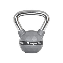 Kettlebell cromata inSPORTline PU 10 kg