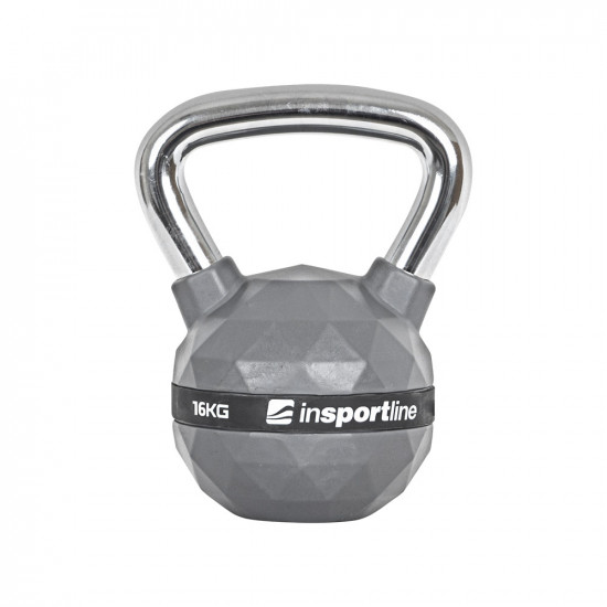 Kettlebell cromata inSPORTline PU 20 kg