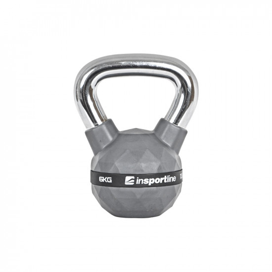 Kettlebell cromata inSPORTline PU 6 kg