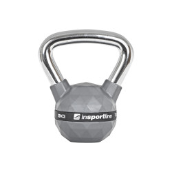 Kettlebell cromata inSPORTline PU 8 kg