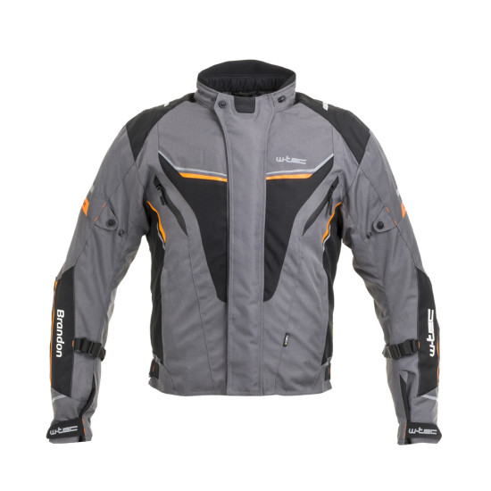 Geaca moto pentru barbati W-TEC Brandon, Negru/Gri