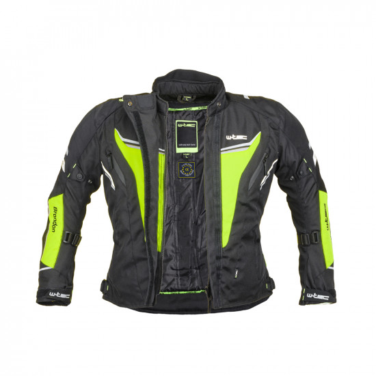 Geaca moto pentru femei W-TEC Brandon, Negru/Verde