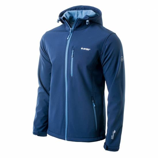 Geaca softshell barbati HI-TEC Caen Blue Geaca softshell barbati HI-TEC Caen Blue