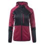 Hanorac de damă din fleece HI-TEC Lady Camila - Roșu - Antracit