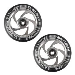 Roti de rezerva pentru trotineta STREET BEAST - 110 mm, Negru/Argintiu