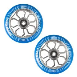 Roti de rezerva pentru trotineta STREET BEAST - 110 mm, Albastru/Argintiu