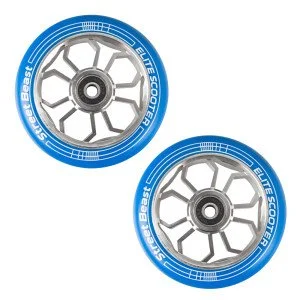Roti de rezerva pentru trotineta STREET BEAST - 110 mm, Albastru/Argintiu