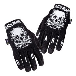 Manusi moto W-TEC Black Heart Web Skull, Negru