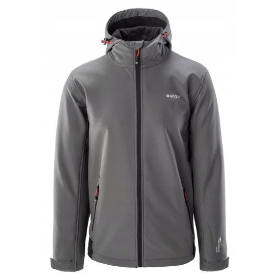 Geacă softshell HI-TEC Noxon pentru bărbați - Gri-Negru