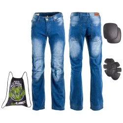 Blugi moto pentru barbati W-TEC Shiquet, Albastru
