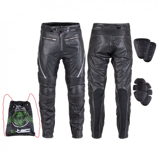 Pantaloni moto pentru barbati W-TEC Vilglen, Negru Pantaloni moto pentru barbati W-TEC Vilglen, Negru