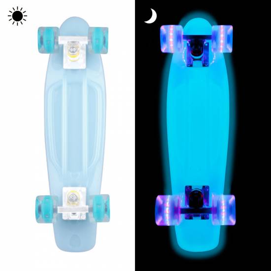 Penny board Fosforescent WORKER Lumy 22, Albastru