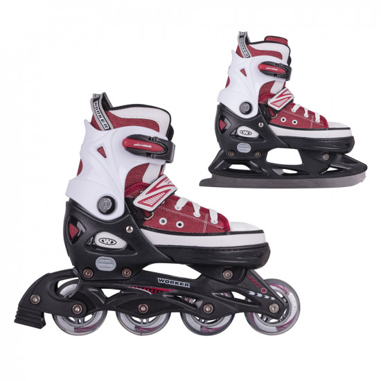 Role / Patine de gheata WORKER Gondo 2in1 Rosu Role / Patine de gheata WORKER Gondo 2in1 Rosu