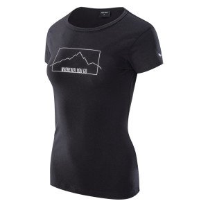 Tricou sport pentru femei HI-TEC Lady Rolic, Negru Tricou sport pentru femei HI-TEC Lady Rolic, Negru