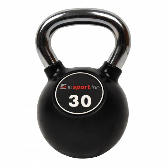 Kettlebell cauciucat inSportline Ketlebel crom 30 кg