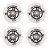 Set roti pentru role WORKER 70mm cu rulmenti ABEC-5 Chrome