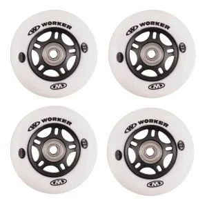 Set de roti pentru role WORKER 76mm cu rulmenti ABEC-7 chrome Set de roti pentru role WORKER 76mm cu rulmenti ABEC-7 chrome