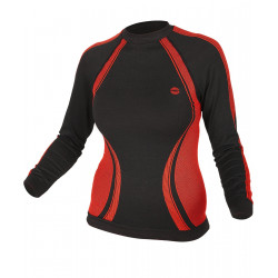 Bluza termica HI-TEC Lady Rico, Negru/Rosu