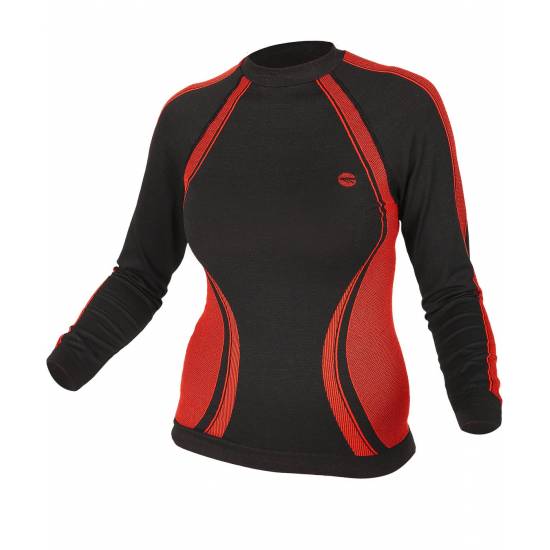 Bluza termica HI-TEC Lady Rico, Negru/Rosu Bluza termica HI-TEC Lady Rico, Negru/Rosu