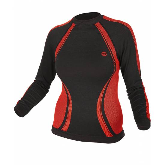 Bluza termica HI-TEC Lady Rico, Negru/Rosu