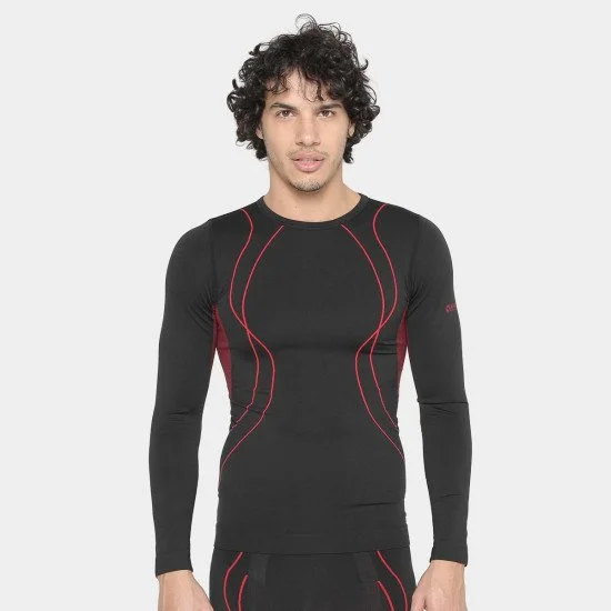 Bluza Termica pentru barbati HI-TEC GEMM Negru/Rosu Bluza Termica pentru barbati HI-TEC GEMM Negru/Rosu