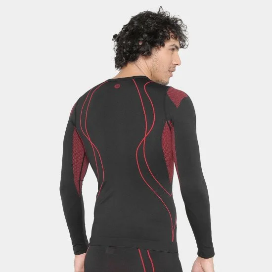 Bluza Termica pentru barbati HI-TEC GEMM Negru/Rosu Bluza Termica pentru barbati HI-TEC GEMM Negru/Rosu