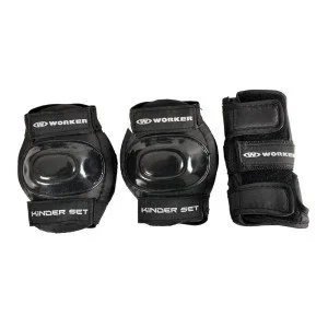 Set protectii WORKER Kinder Set, Negru Set protectii WORKER Kinder Set, Negru