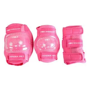 Set protectii WORKER Kinder Set - roz Set protectii WORKER Kinder Set - roz