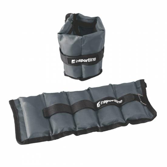 Greutati pentru brate si picioare inSPORTline, 2x1 kg, Gri Greutati pentru brate si picioare inSPORTline, 2x1 kg, Gri