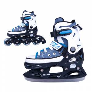 Patine de gheata / Role reglabile ACTION Gondo 2in1, albastru Patine de gheata / Role reglabile ACTION Gondo 2in1, albastru