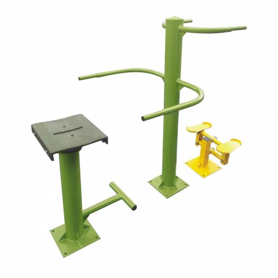 Aparat de fitness pentru exterior - Scaun rotativ cu stepper