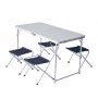 Set masa si patru scaune pliante PINGUIN Gri Petrol